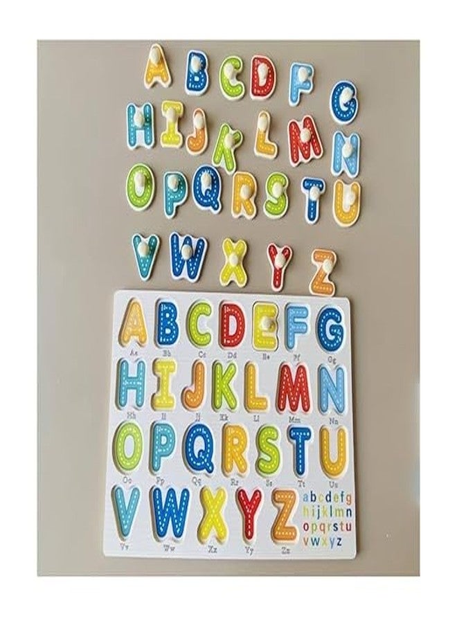 NEKSTY Wooden Uppercase Alphabet Pegged Knob Toy with Sketch Board and Pen - Image 4